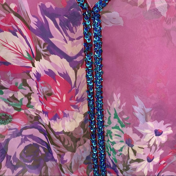 Free People Sheer Sequin Blouse Small - Picture 2 of 7